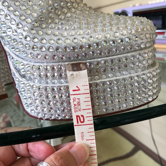 8 Disco Sparkle Azalea Wang Rhinestone Boots Platform Halloween Costume Bowie - Picture 9 of 10